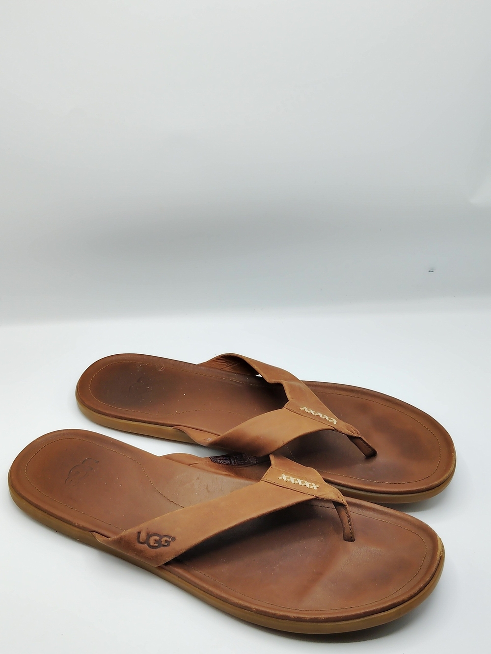 UGG Men’s Tan Leather Thong Sandals
